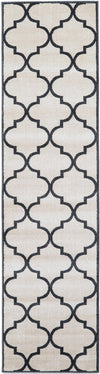 Lattice Gardens Collection Area Rug -  Espaliera Runner Beige and Black  lifestyle 66