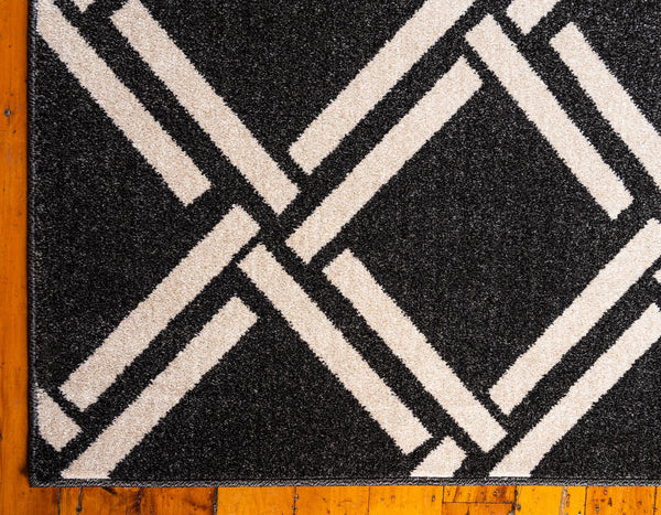 Lattice Gardens Collection Area Rug -  Gardenvale Runner Black  lifestyle 53