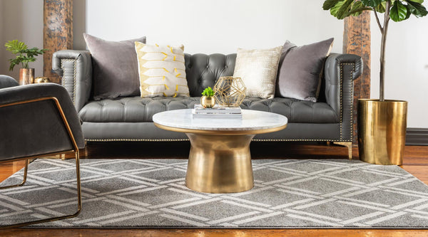 Lattice Gardens Collection Area Rug -  Gardenvale Rectangle Gray  lifestyle 12
