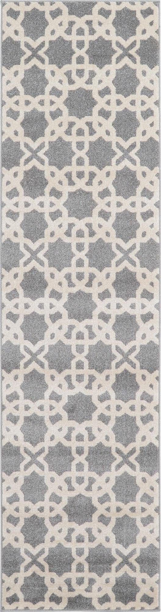 Lattice Gardens Collection Area Rug -  Espalierest Runner Gray  lifestyle 12