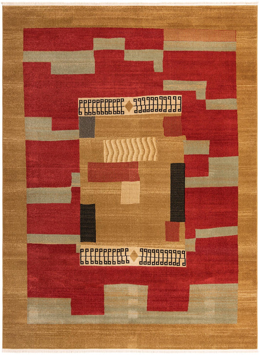Zagros Oasis Collection Area Rug -  Izeh Rectangle Rust Red Main