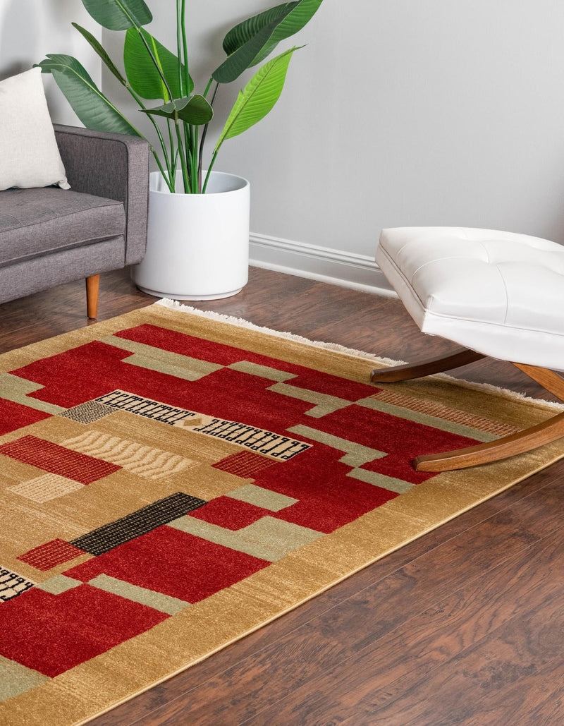 Zagros Oasis Collection Area Rug -  Izeh Rectangle Rust Red  lifestyle 3