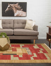 Zagros Oasis Collection Area Rug -  Izeh Rectangle Rust Red  lifestyle 4