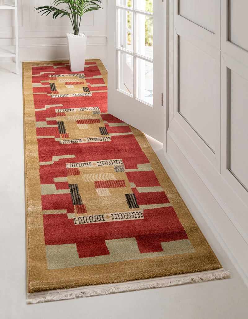 Zagros Oasis Collection Area Rug -  Izeh Runner Rust Red  lifestyle 19