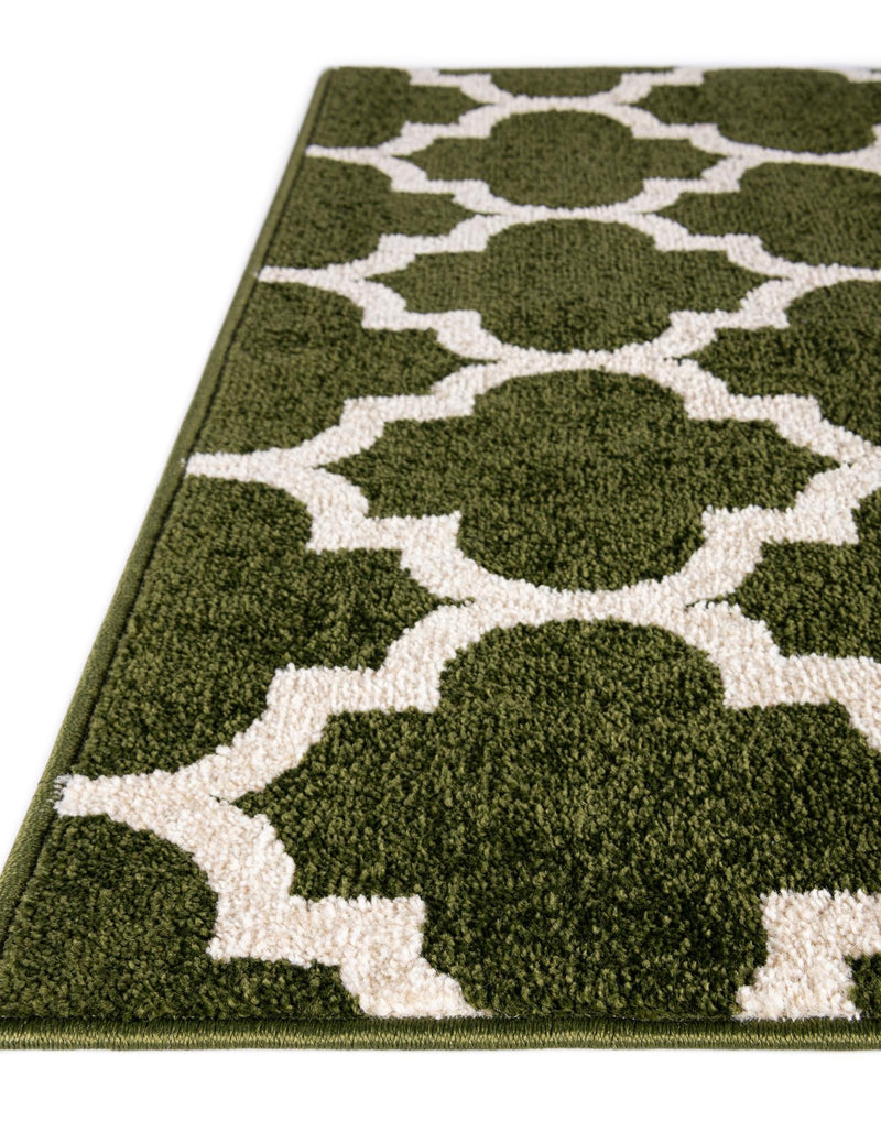 Lattice Gardens Collection Area Rug -  Bloomfield (Dark Green) Rectangle Dark Green  lifestyle 14