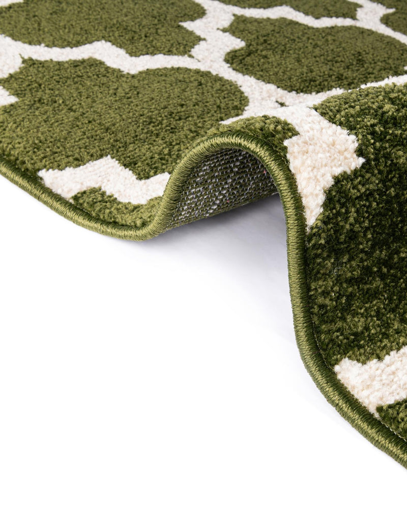 Lattice Gardens Collection Area Rug -  Bloomfield (Dark Green) Rectangle Dark Green  lifestyle 17