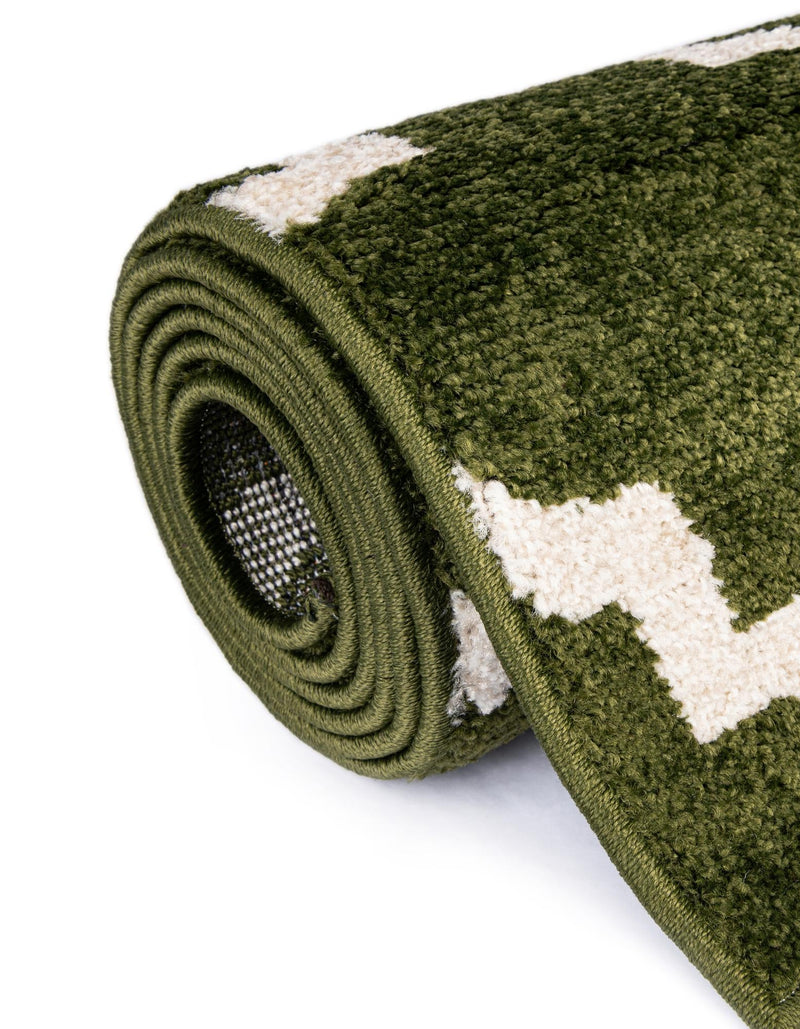 Lattice Gardens Collection Area Rug -  Bloomfield (Dark Green) Rectangle Dark Green  lifestyle 19