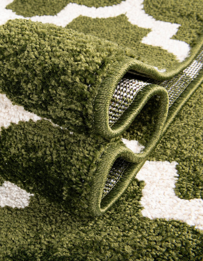 Lattice Gardens Collection Area Rug -  Bloomfield (Dark Green) Rectangle Dark Green  lifestyle 20