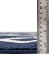 Lattice Gardens Collection Area Rug -  Floratown Rectangle Navy Blue  lifestyle 12