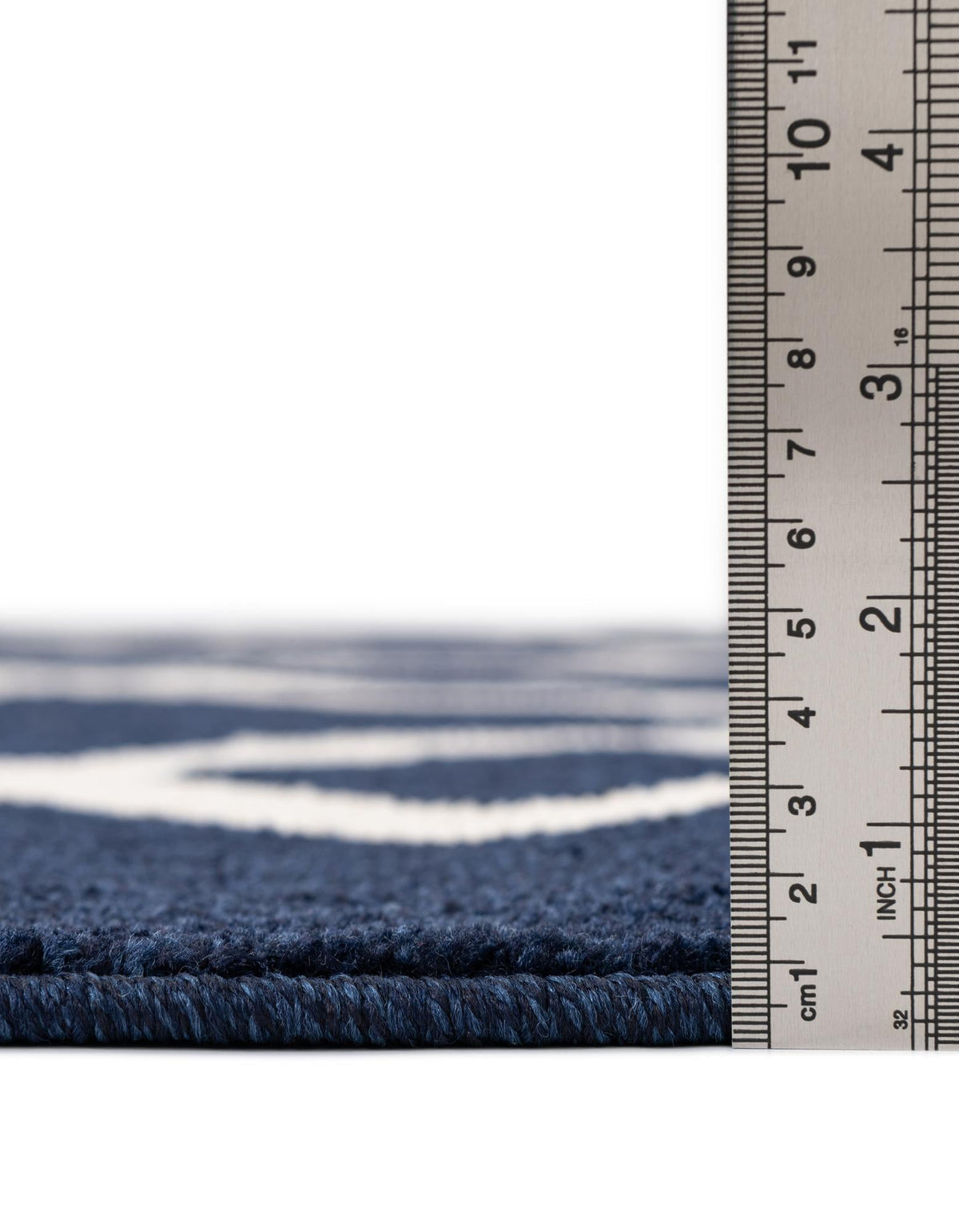 Lattice Gardens Collection Area Rug -  Floratown Rectangle Navy Blue  lifestyle 12