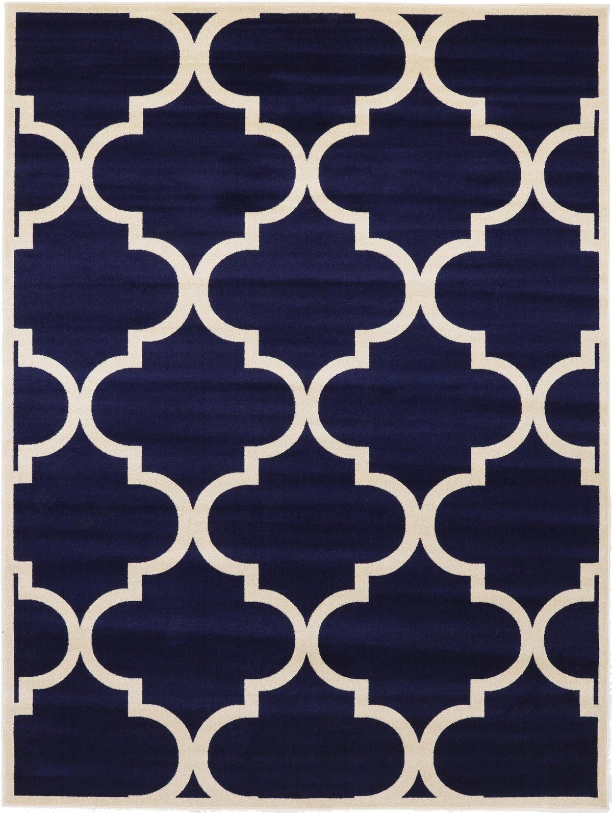 Lattice Gardens Collection Area Rug -  Espaliera Rectangle Navy Blue Main