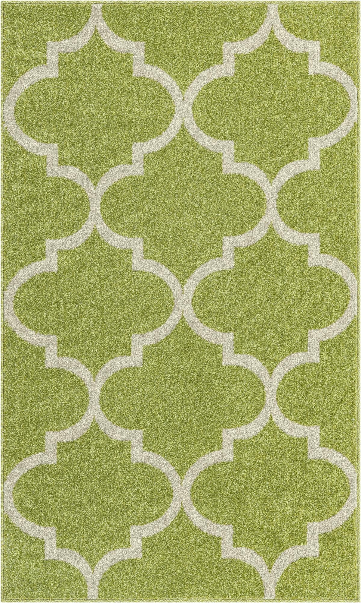 Lattice Gardens Collection Area Rug -  Espaliera Rectangle Green  lifestyle 8