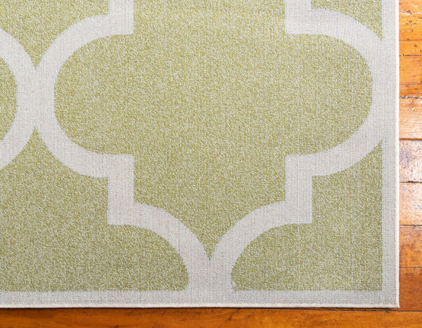 Lattice Gardens Collection Area Rug -  Espaliera Rectangle Green  lifestyle 59