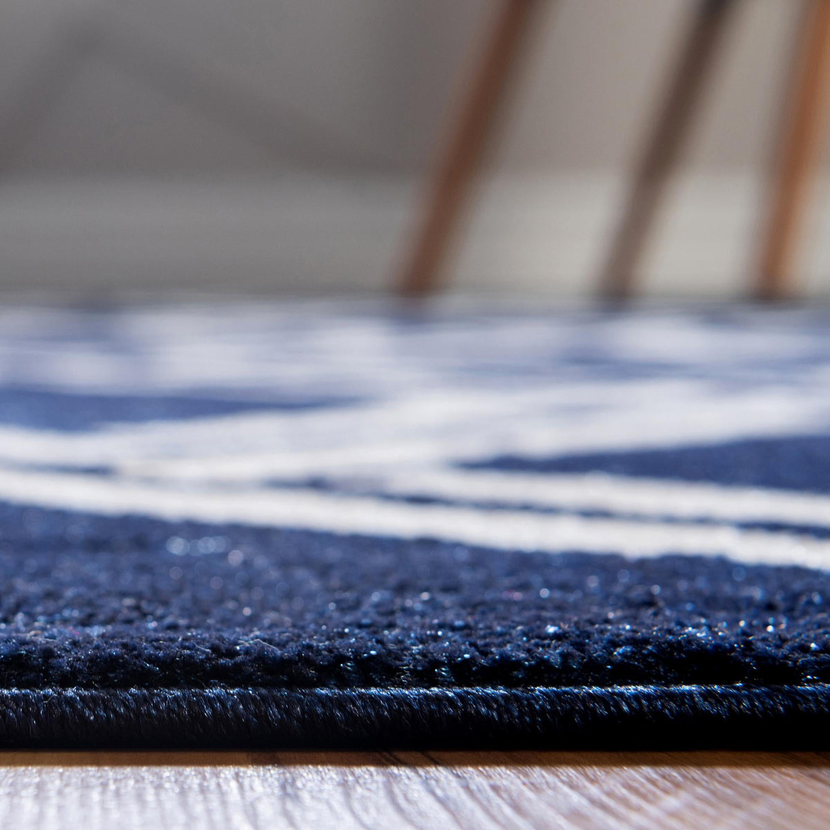 Lattice Gardens Collection Area Rug -  Gardenvale Round Navy Blue  lifestyle 39