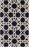 Lattice Gardens Collection Area Rug -  Greenhedge Rectangle Navy Blue  lifestyle 8