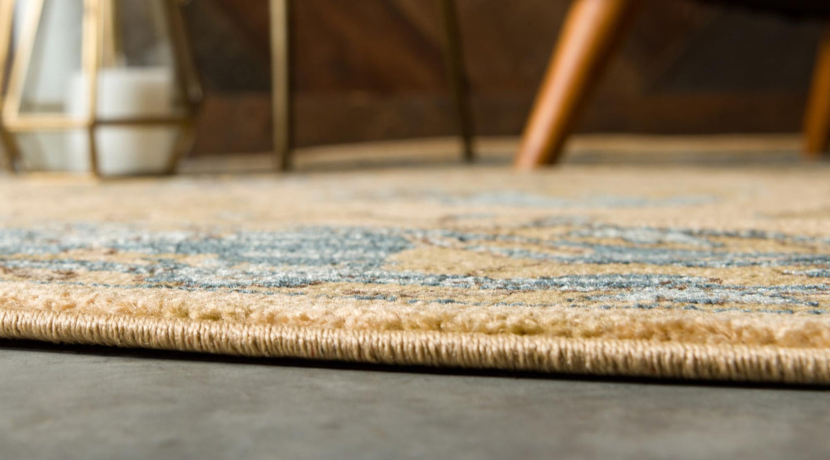 Chelsea Elegance Collection Area Rug -  Fitzrovia Round Tan  lifestyle 6