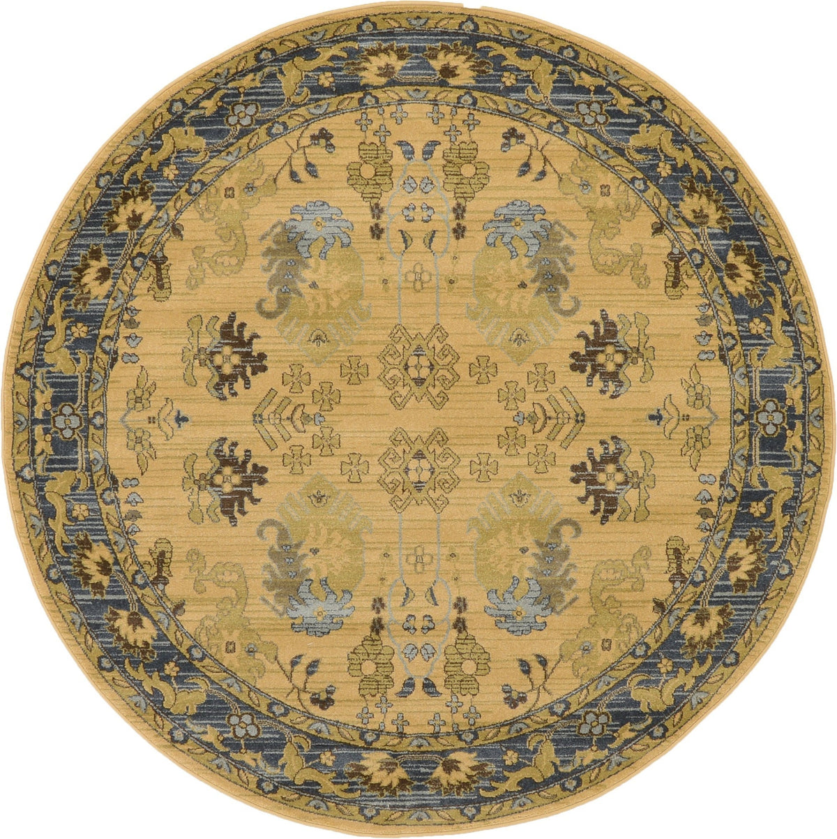 Chelsea Elegance Collection Area Rug -  Fitzrovia Round Tan  lifestyle 2