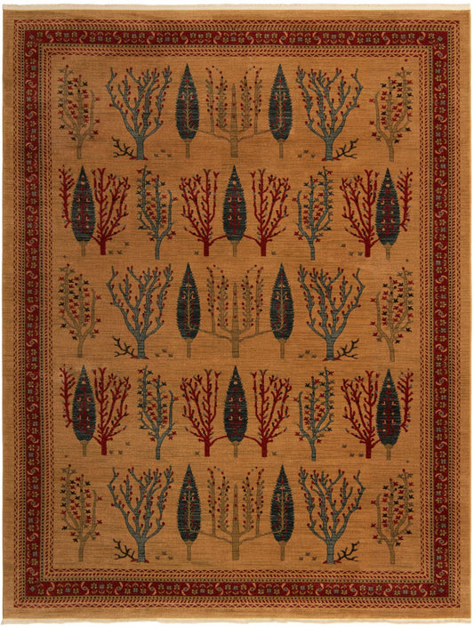 Zagros Oasis Collection Area Rug -  Ilam Rectangle Tan Main