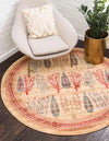 Zagros Oasis Collection Area Rug -  Ilam Round Tan  lifestyle 29