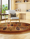 Zagros Oasis Collection Area Rug -  Ilam Round Tan  lifestyle 36
