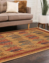 Zagros Oasis Collection Area Rug -  Ilam Rectangular Tan  lifestyle 33