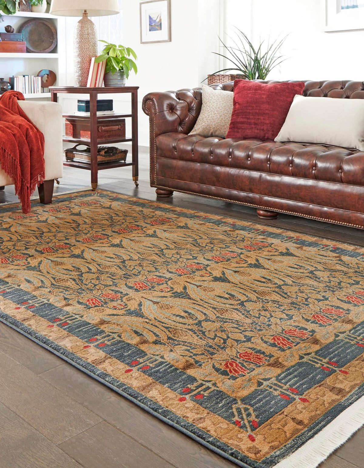 Chelsea Elegance Collection Area Rug -  Brompton (Navy Blue) Rectangle Navy Blue  lifestyle 6