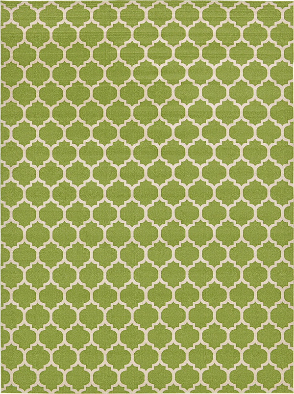Lattice Gardens Collection Area Rug -  Bloomfield (Light Green) Rectangle Light Green Main