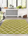 Lattice Gardens Collection Area Rug -  Bloomfield (Light Green) Rectangular Light Green  lifestyle 47