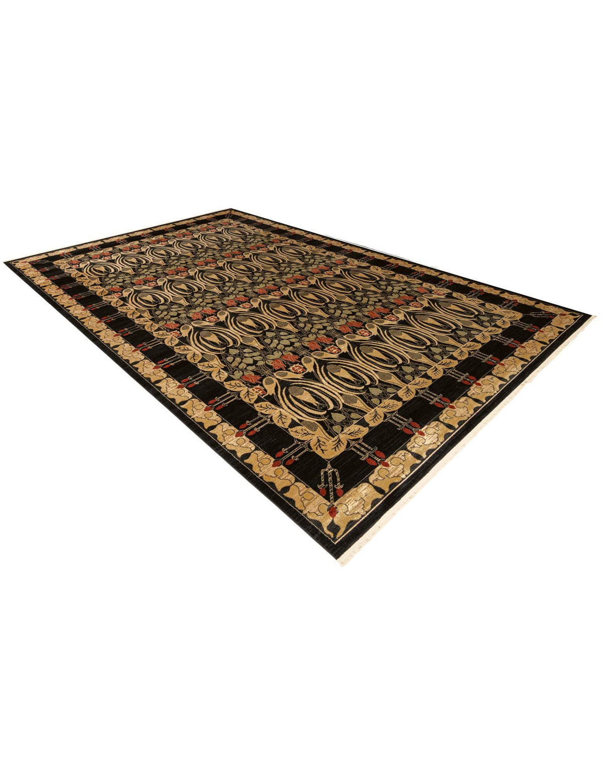 Chelsea Elegance Collection Area Rug -  Brompton (Black) Rectangle Black  lifestyle 12