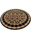 Chelsea Elegance Collection Area Rug -  Brompton (Black) Round Black  lifestyle 64