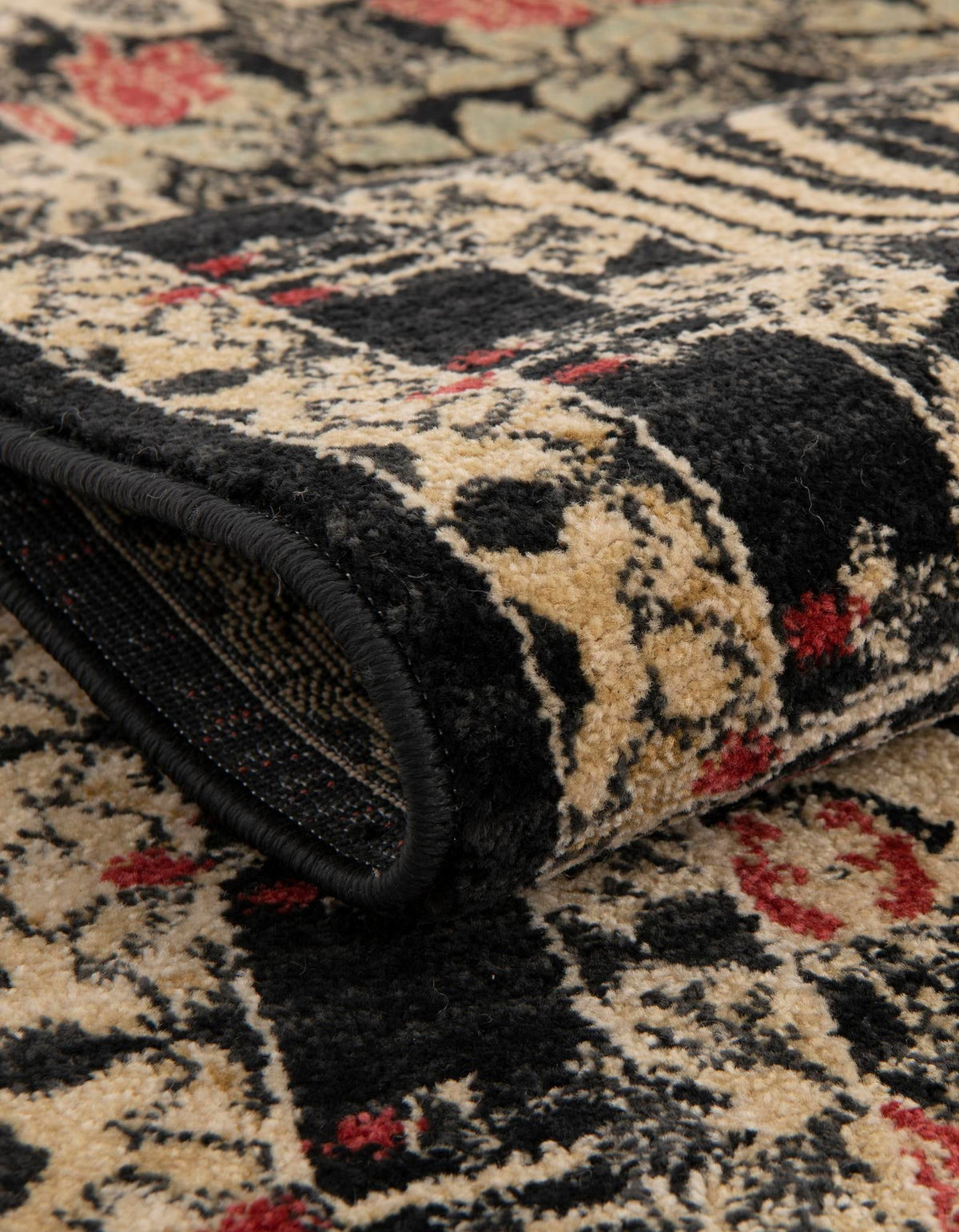 Chelsea Elegance Collection Area Rug -  Brompton (Black) Round Black  lifestyle 70