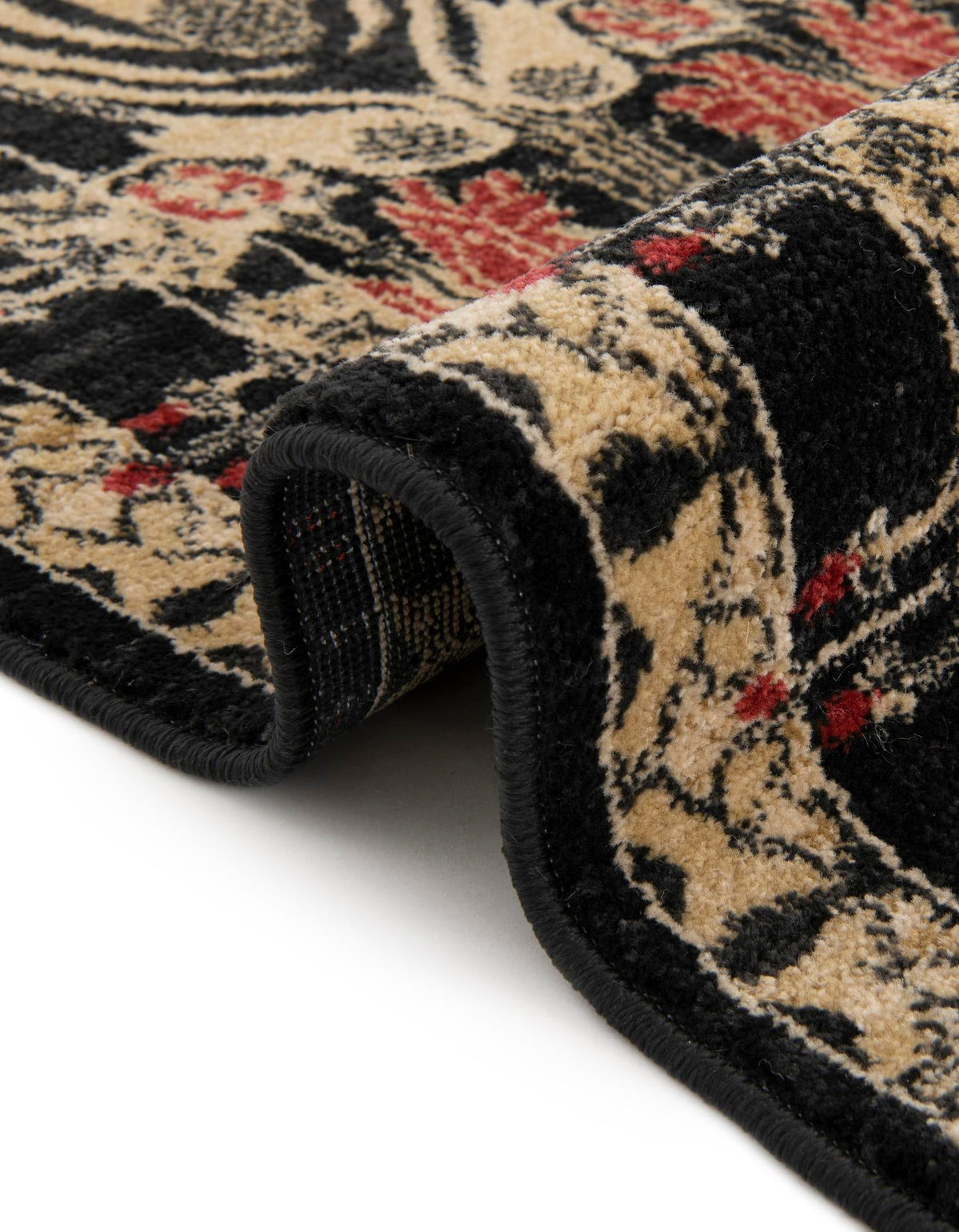 Chelsea Elegance Collection Area Rug -  Brompton (Black) Round Black  lifestyle 98
