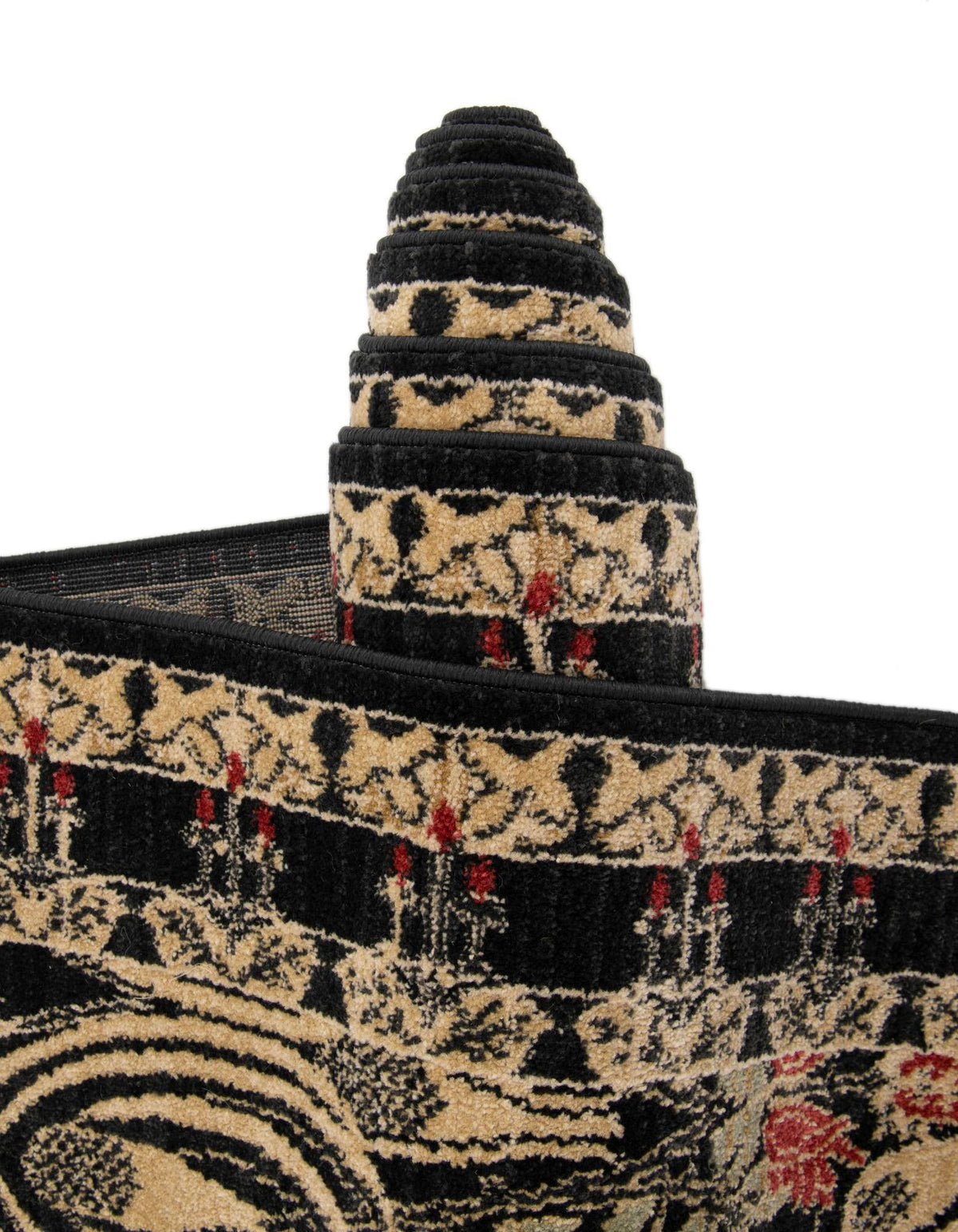 Chelsea Elegance Collection Area Rug -  Brompton (Black) Round Black  lifestyle 74