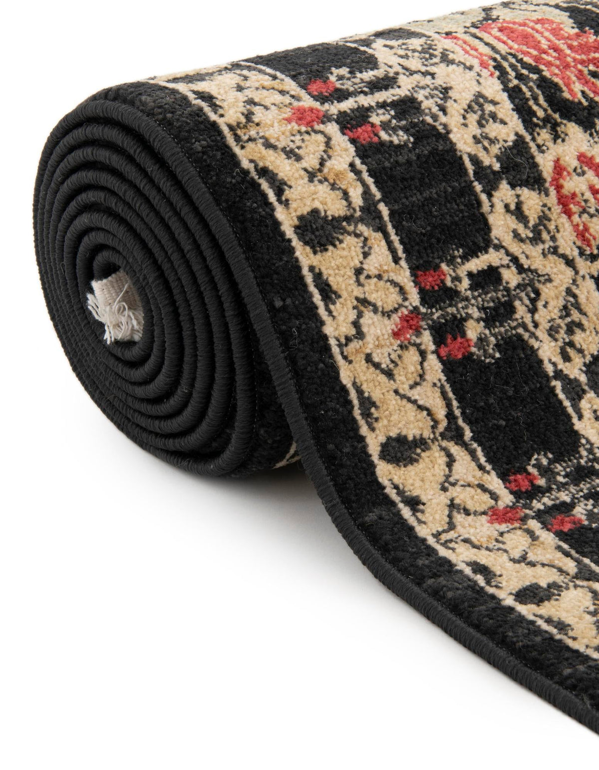 Chelsea Elegance Collection Area Rug -  Brompton (Black) Round Black  lifestyle 75