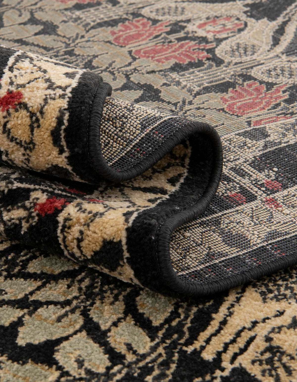 Chelsea Elegance Collection Area Rug -  Brompton (Black) Round Black  lifestyle 76
