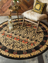 Chelsea Elegance Collection Area Rug -  Brompton (Black) Round Black  lifestyle 65