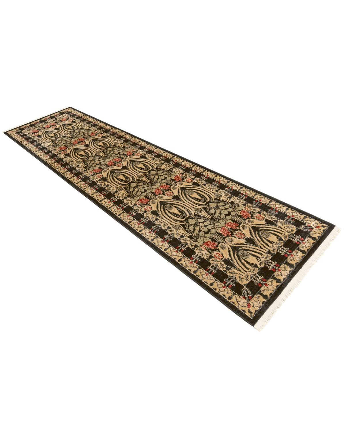 Chelsea Elegance Collection Area Rug -  Brompton (Black) Runner Black  lifestyle 40