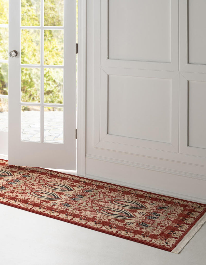Chelsea Elegance Collection Area Rug -  Brompton (Rust Red) Runner Rust Red  lifestyle 20