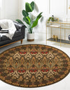 Chelsea Elegance Collection Area Rug -  Brompton (Brown) Round Brown  lifestyle 24