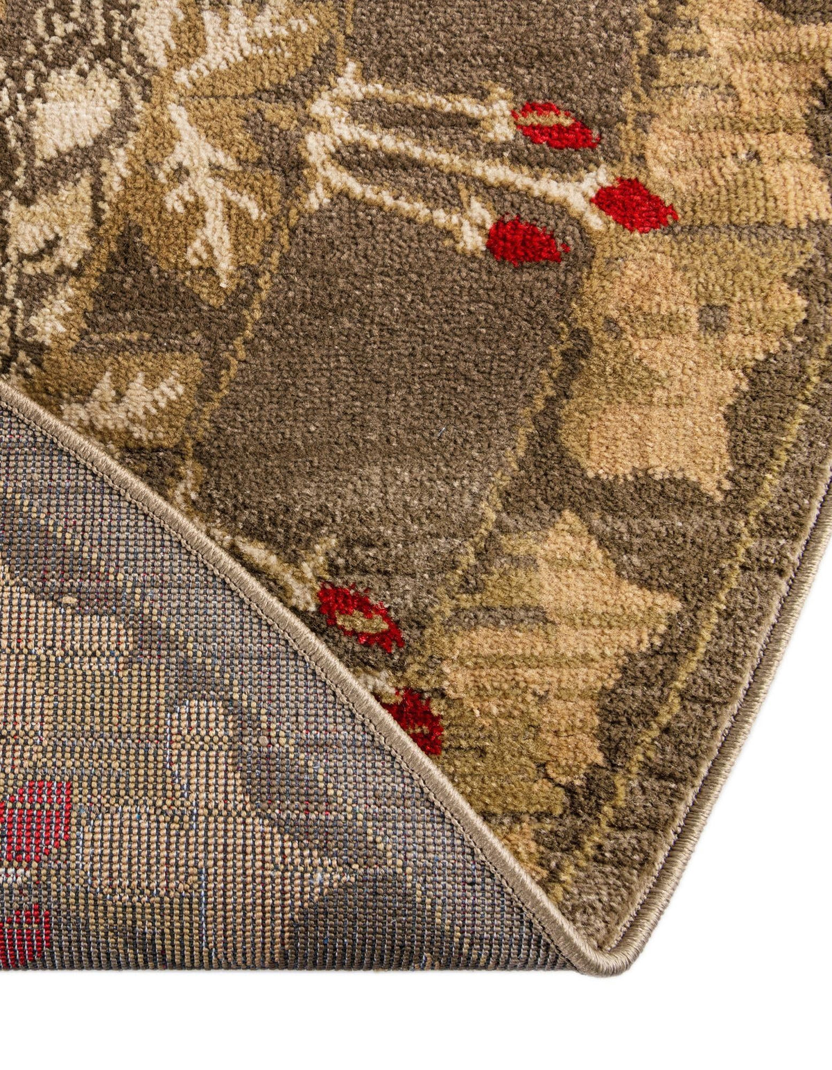 Chelsea Elegance Collection Area Rug -  Brompton (Brown) Round Brown  lifestyle 95
