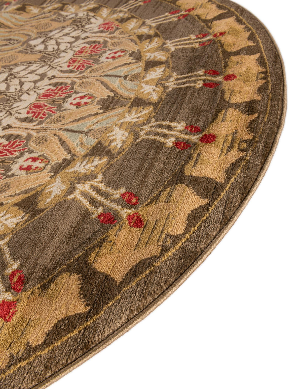 Chelsea Elegance Collection Area Rug -  Brompton (Brown) Round Brown  lifestyle 44