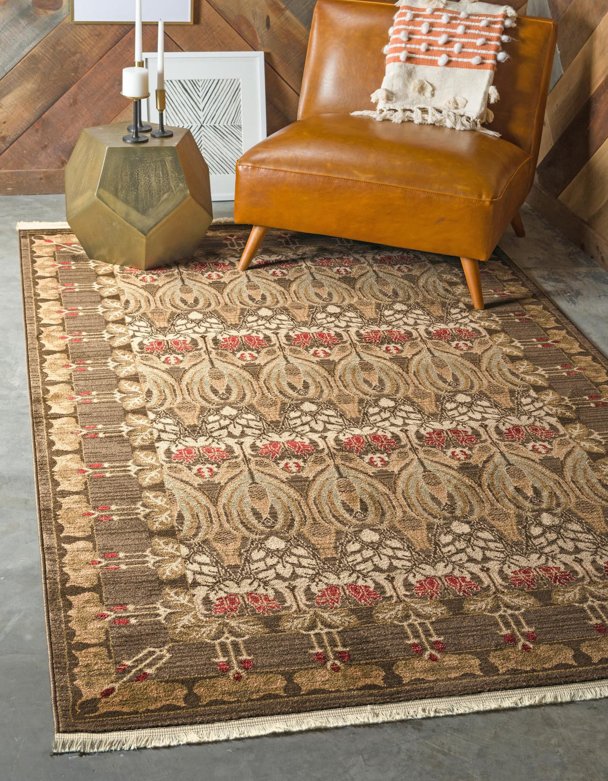 Chelsea Elegance Collection Area Rug -  Brompton (Brown) Rectangle Brown  lifestyle 5