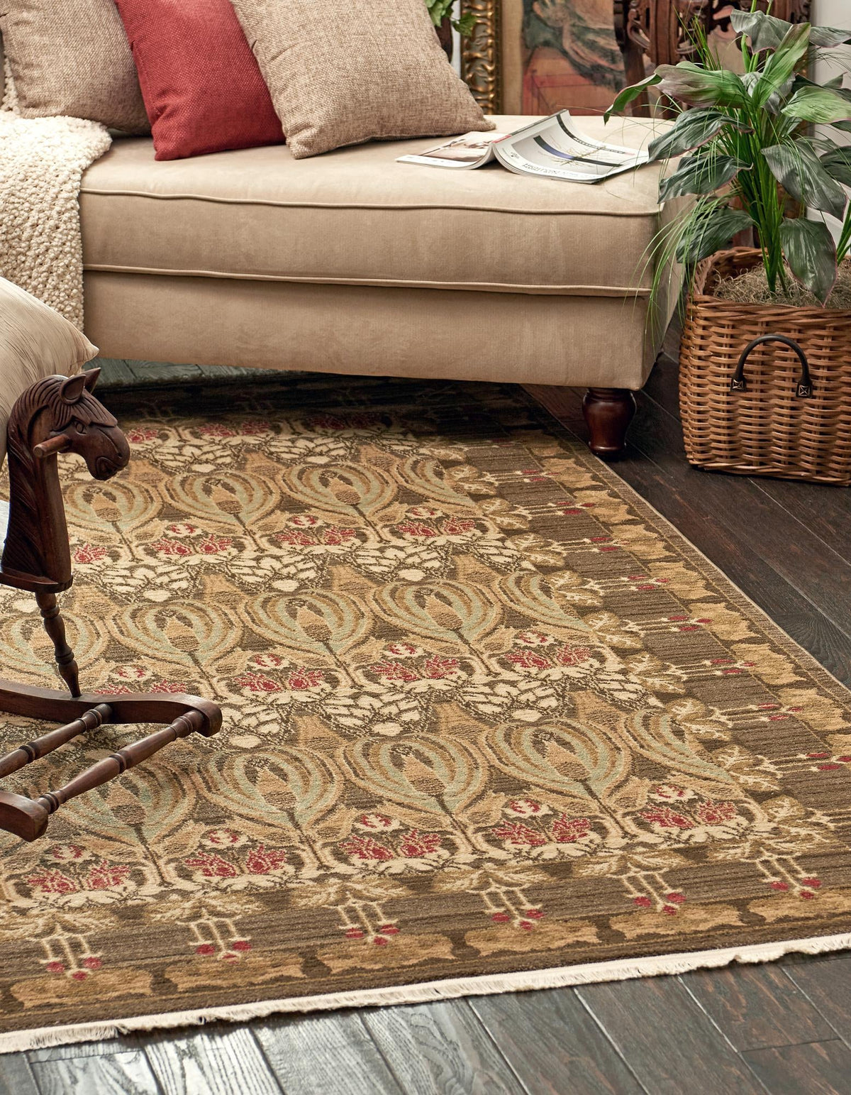 Chelsea Elegance Collection Area Rug -  Brompton (Brown) Rectangle Brown  lifestyle 6