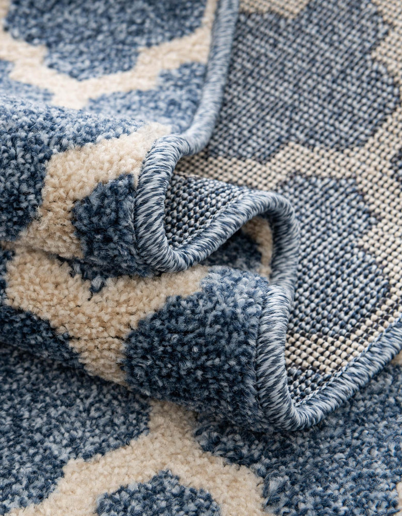 Lattice Gardens Collection Area Rug -  Bloomfield (Light Blue) Rectangle Light Blue  lifestyle 23