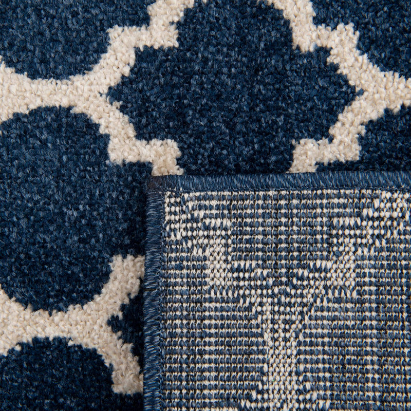 Lattice Gardens Collection Area Rug -  Bloomfield (Dark Blue) Rectangle Dark Blue  lifestyle 7
