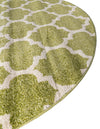 Lattice Gardens Collection Area Rug -  Bloomfield (Light Green) Round Light Green  lifestyle 36
