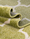 Lattice Gardens Collection Area Rug -  Bloomfield (Light Green) Round Light Green  lifestyle 54