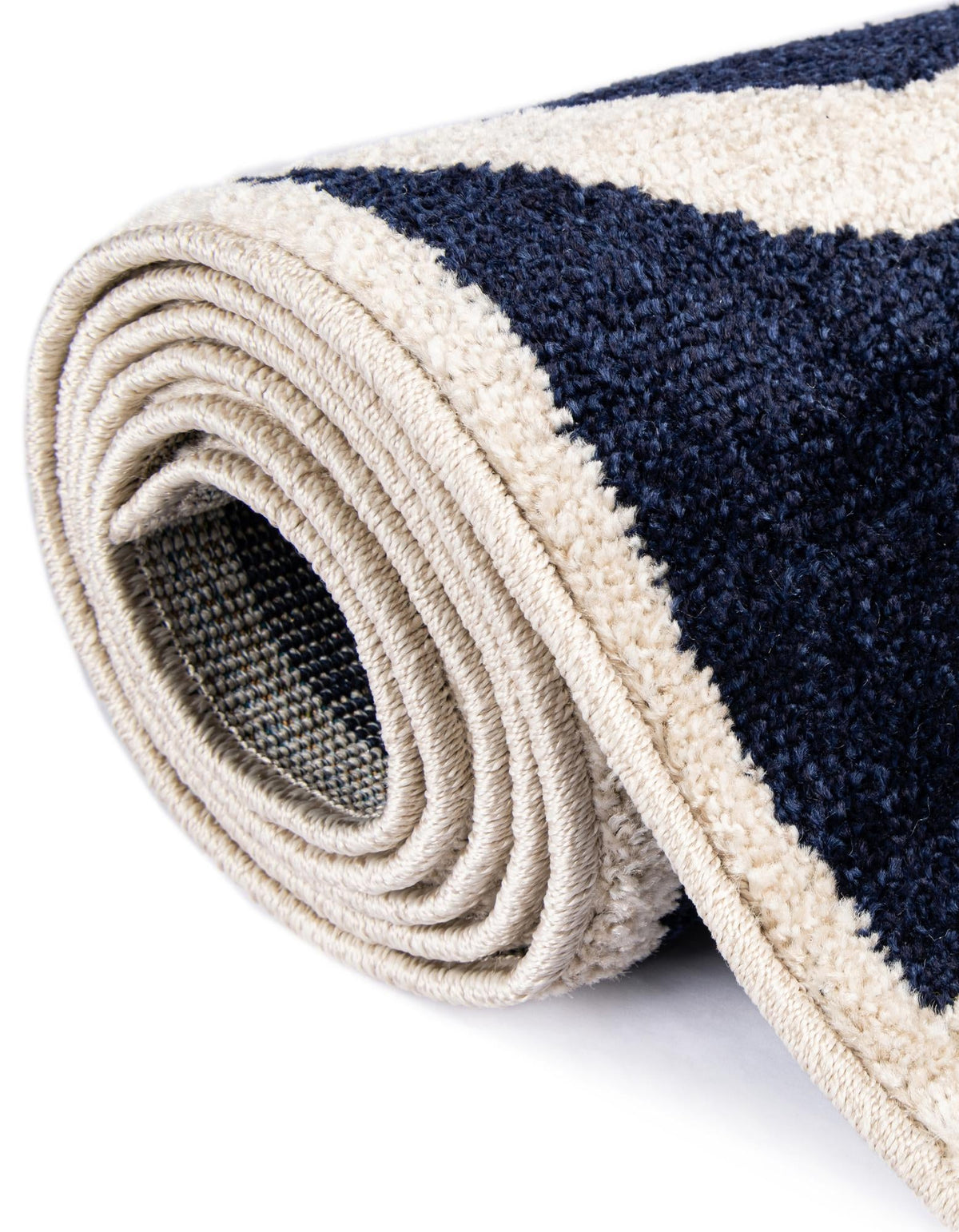 Lattice Gardens Collection Area Rug -  Espaliera Rectangle Navy Blue  lifestyle 57