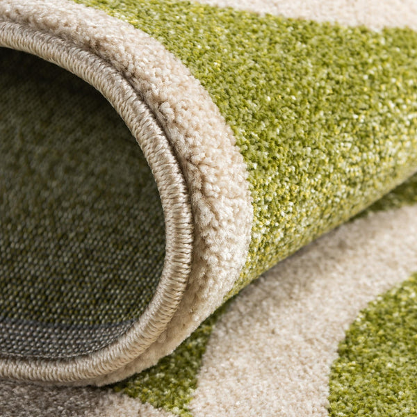 Lattice Gardens Collection Area Rug -  Espaliera Round Green  lifestyle 98