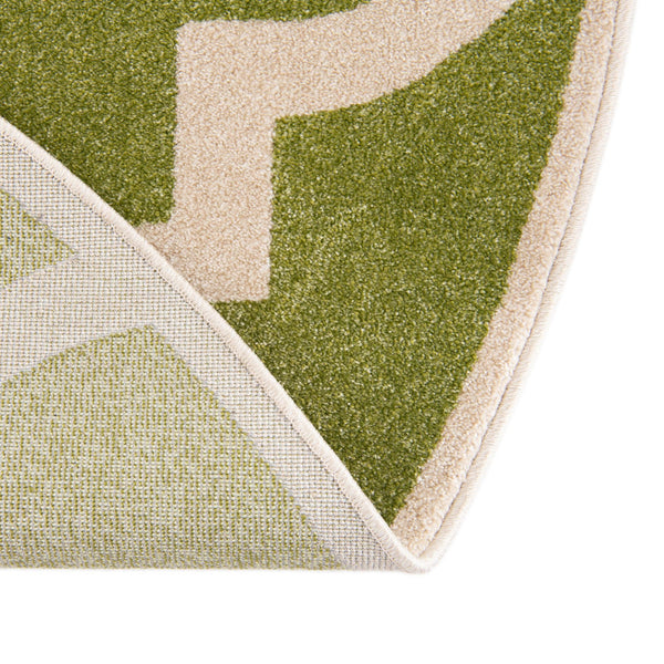 Lattice Gardens Collection Area Rug -  Espaliera Round Green  lifestyle 113